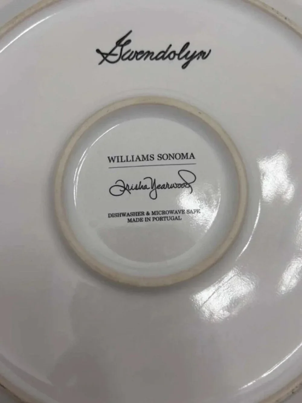 Williams Sonoma x Trisha Yearwood Gwendolyn 4x Dinner Plates * Made in Portugal